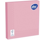 Aha Papierservietten 3-lagig 33 x 33 cm 20 Stück eine Farbe rosa