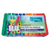 Clanax Kunststoff Wäscheklammern Farbe 36 Stück