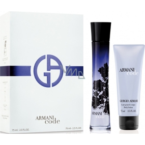 Giorgio Armani Code parfümiertes Wasser für Frauen 75 ml + Körperlotion 75 ml, Geschenkset