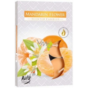 Bispol Aura Mandarin Flower - Mandarine blüht duftende Teelichter 6 Stück