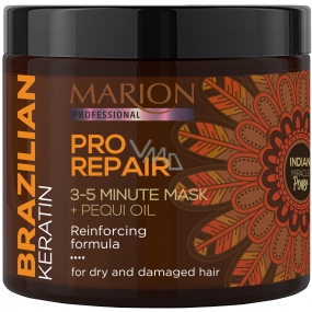 Marion Brazilian Keratin Pro Repair zur Wiederherstellung 3-5 Minuten Maske für trockenes und strapaziertes Haar 250 ml