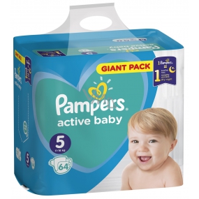 Pampers Giant Pack Active Baby Junior 5 11 - 16 kg Wegwerfwindeln 64 Stück