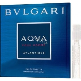 Bvlgari Aqva pour Homme Atlantiqve Eau de Toilette für Männer 1,5 ml mit Spray, Fläschchen