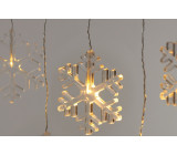 Emos Weihnachtsbeleuchtung Schneeflocken Vorhang 0,84 cm, 8 LED + 5 m Netzkabel, warmweiß