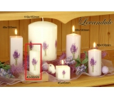 Lima Flower Lavender Duftkerze hellviolett mit Aufkleber Lavendel Zylinder 40 x 90 mm 1 Stück