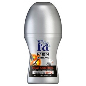 Fa Men Xtreme Heat Control Ball Antitranspirant Deodorant Roll-On für Männer 50 ml
