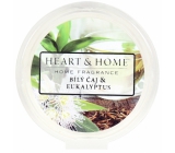 Heart & Home Weißer Tee und Eukalyptus Soja natürliches duftendes Wachs 27 g