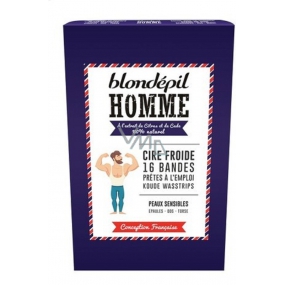 Blondépil Homme Depilation Wachsbänder für Männer 16 Stück