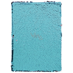 Albi Block mit Pailletten blau-lila 15 cm x 21 cm