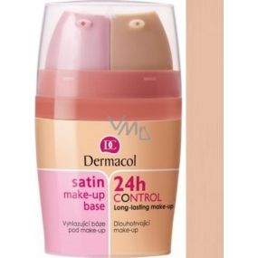Dermacol Satin Make-up Base & 24h Control 2in1 Make-up Base und Make-up 03 2x15 ml