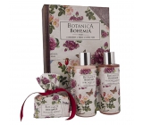 Bohemia Gifts Botanica Hagebutte und Rose Duschgel 200 ml + Haarshampoo 200 ml + handgemachte Toilettenseife 100 g, Buchkosmetik-Set