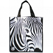 Taška nákupní látková Zebra 34 x 36 x 22 cm