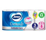 Zewa Deluxe Aqua Tube Delicate Care Toilettenpapier 3-lagig 150 Stück 8 Stück, Rolle, die gewaschen werden kann