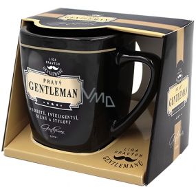 Becher der Nekupto League of Real Gentlemen in einer Schachtel, Real Gentleman - unverwechselbar, intelligent, stark und stilvoll 200 ml