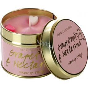 Bomb Cosmetics Grapefruit und Nektarine Duftende natürliche, handgemachte Kerze in einer Blechdose brennt bis zu 35 Stunden
