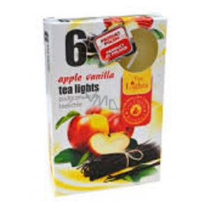 Teelichter Apfel Vanille mit Apfelduft und Vanille duftenden Teekerzen 6 Stück