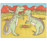 Wassermalerei Dinosaurier Nr. 3 28 x 21 cm