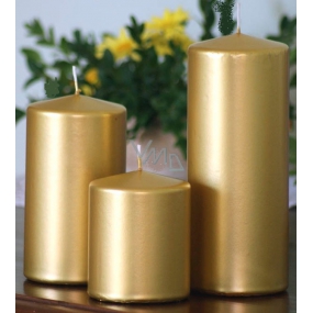 Lima Metal Series Kerze Gold Zylinder 60 x 120 mm 1 Stück
