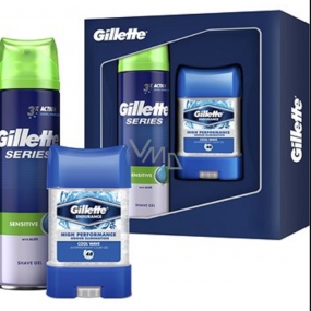 Gillette Clear Antitranspirant Deodorant Gel 70 ml + Sensitives Rasiergel 200 ml, Kosmetikset für Männer