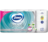 Zewa Deluxe Aqua Tube Jasminblüte parfümiertes Toilettenpapier 3-lagig 150 Stück 8 Stück, Rolle, die abgewaschen werden kann