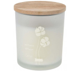 Emocio Cotton - Bavlna vonná svíčka ve skle s dřevěným víčkem 88 x 100 mm 1 kus