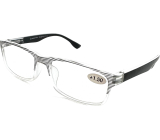 Berkeley Lese-Dioptrienbrille +1,5 Kunststoff transparent, schwarz gestreift 1 Stück MC2248