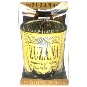 Albi Glitzernder Kerzenhalter aus Glas ZUZANA, 7 cm