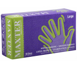 Maxter Hygienic Einweg-Latex hypoallergen gepuderte Handschuhe, Größe L, Karton 100 Stück
