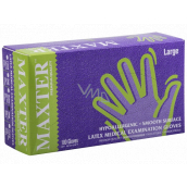Maxter Hygienic Einweg-Latex hypoallergen gepuderte Handschuhe, Größe L, Karton 100 Stück