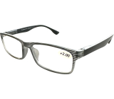 Berkeley Čtecí dioptrické brýle +2 plast černé, černé proužky 1 kus MC2248