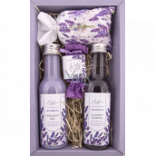 Bohemia Gifts Lavendel mit Kräuterextrakt und Lavendelduft Duschgel 200 ml + Haarshampoo 300 ml + Toilettenseife 30 g + Badesalz 150 g, Kosmetikset