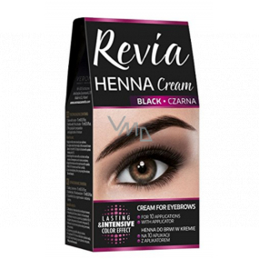 Revia Henna Augenbrauenfarbe, Creme 15 ml + Aktivator 15 ml, 01 Schwarz