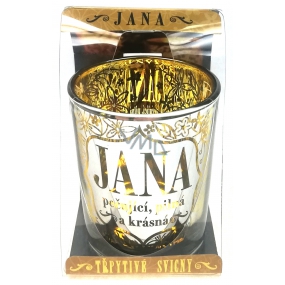 Albi Schimmernder Kerzenhalter aus Glas für JANA Teekerze, 7 cm