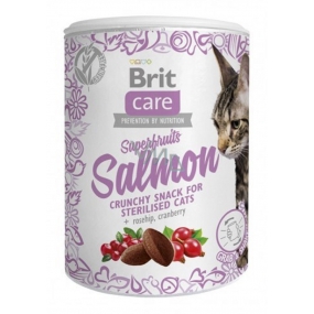 Brit Care Cat Snack Knuspriger Lachsgenuss mit Hagebutten und Preiselbeeren 100g