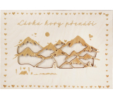 Albi Dřevěná kapsa na peníze Láska hory přenáší 24 x 18 x 0,9 cm