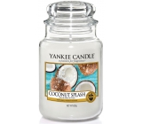 Yankee Candle Coconut Splash - Duftkerze mit Kokosnuss-Erfrischung Klassisches großes Glas 623 g