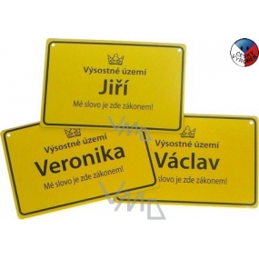 Nekupto Sign mit dem Namen Vladimir 15x10 cm 1 Stück