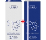 Ziaja Sensitive Skin beruhigende Tagescreme reduziert Reizungen 50 ml + Sensitive Skin straffende Nachtcreme reduziert Reizungen 50 ml, Duopack