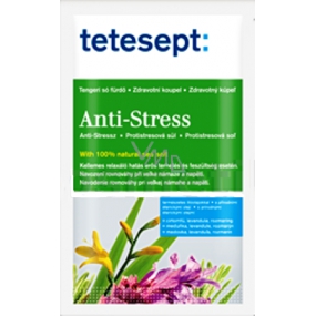 Tetesept Anti-Stress Lavendel und Zitronenmelisse 100% Meersalz 80 g Anti Stress