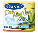 Oasis Ultra Wings Deo Aloe Vera ultradünne parfümierte Damenbinden mit Flügeln 9 Stück