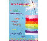 Albi Hrací přání do obálky K narozeninám Barevný dort Perfektní den Karel Gott 14,8 x 21 cm