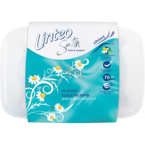 Linteo Satin Wet Toilettenpapier Kamille Plastikbox 70 Stück