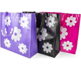 RSW Einkaufstasche mit dem Aufdruck Blumen lila 43 x 40 x 13 cm