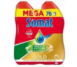 Somat Gold Gel Anti-Fett-Gel mit Tiefenreinigungstechnologie Geschirrspülgel in der Spülmaschine 2 x 684 ml