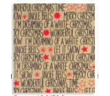 Zöwie Geschenkpapier 70 x 150 cm Weihnachten Simply The Best natürliches Weihnachtsschild