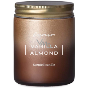 Emocio Vanilla Almond - Vanille- und Mandel-Duftkerze Glas mit Zinndeckel 74 x 95 mm