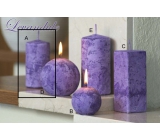 Lima Marmor Lavendel Duftkerze lila Zylinder 50 x 100 mm 1 Stück