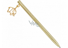 Albi Gold Kugelschreiber mit Elefant 14 cm