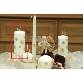 Lima Schneeflocke Kerze weiß Zylinder 60 x 120 mm 1 Stück