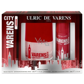 Ulric de Varens City London für Männer Eau de Toilette 50 ml + Deodorant Spray 50 ml, Geschenkset